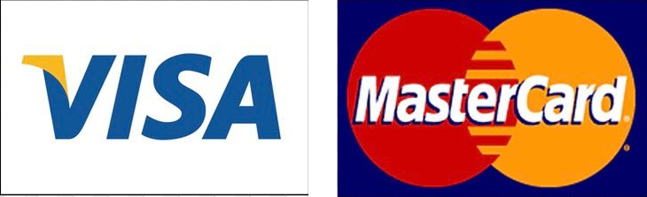 We accept Visa, Mastercard, American Express, and Discover
